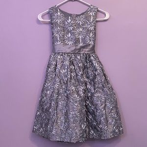 Gray Silver Rare Editions Dress Girls 10